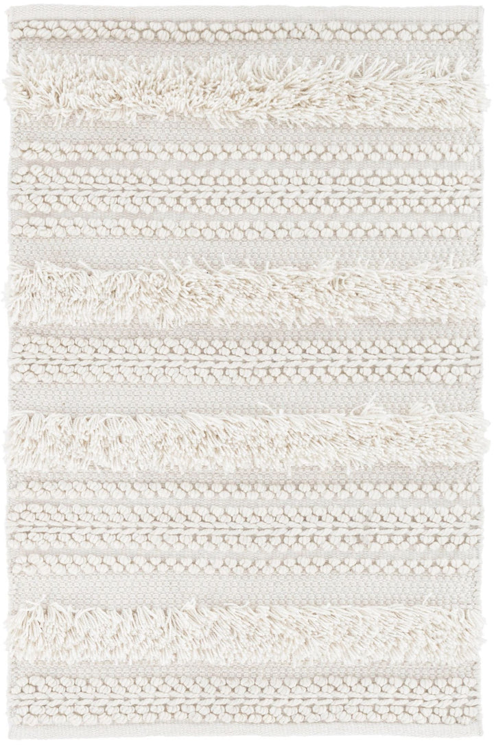 Zhara Stripe Ivory Handwoven Performance Rug Rug By Annie Selke