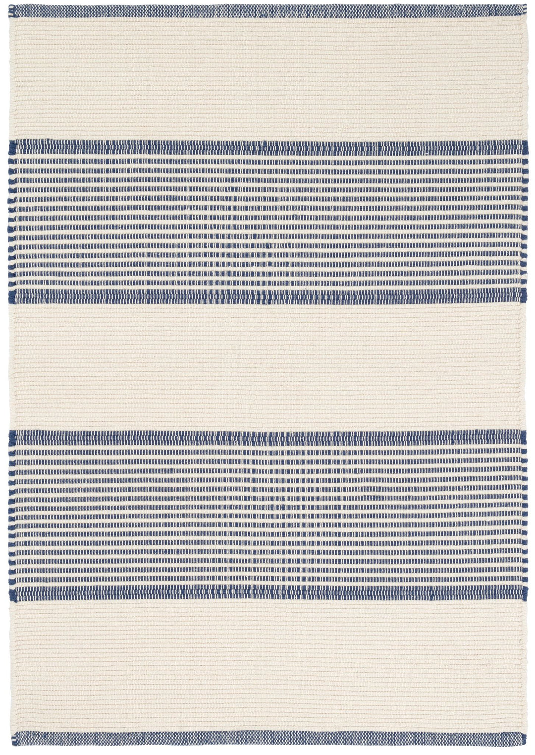 La Mirada Navy Handwoven Cotton Rug Rug By Annie Selke