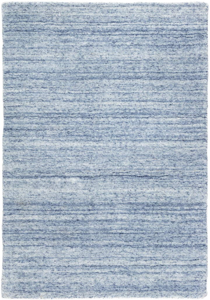 Nordic Blue Hand Loom Knotted Performance Rug Rug By Annie Selke
