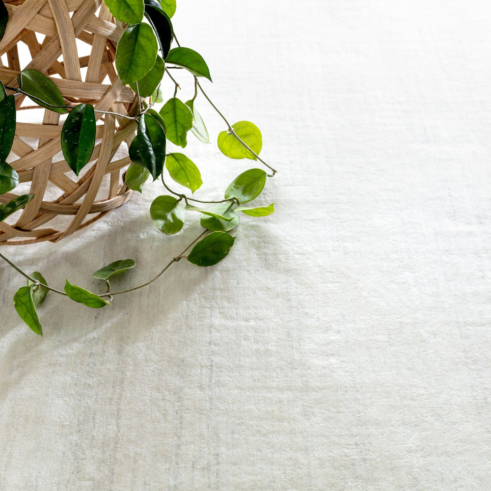 Nordic White Hand Loom Knotted Performance Rug Rug By Annie Selke