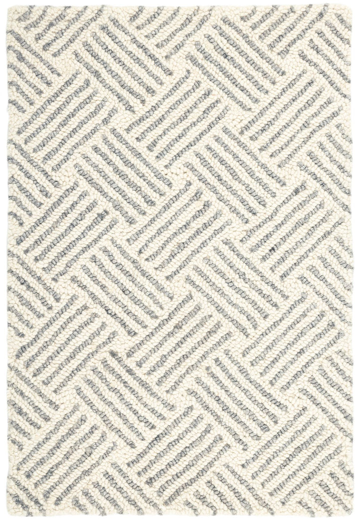 Layers Grey Hand Hooked Wool Rug Rug By Annie Selke