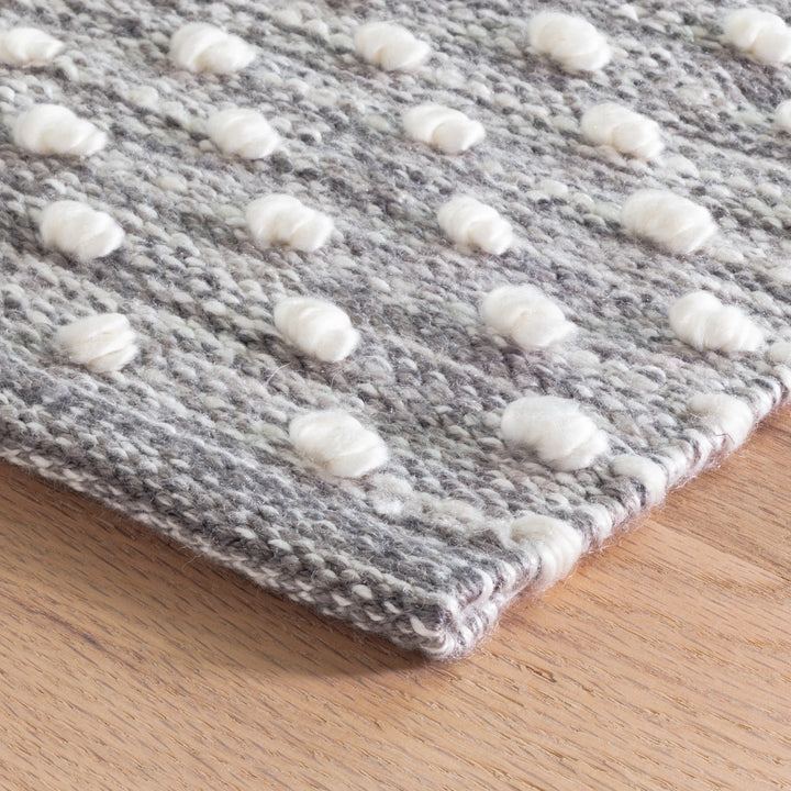 Hobnail Grey Handwoven Performance Rug Rug By Annie Selke