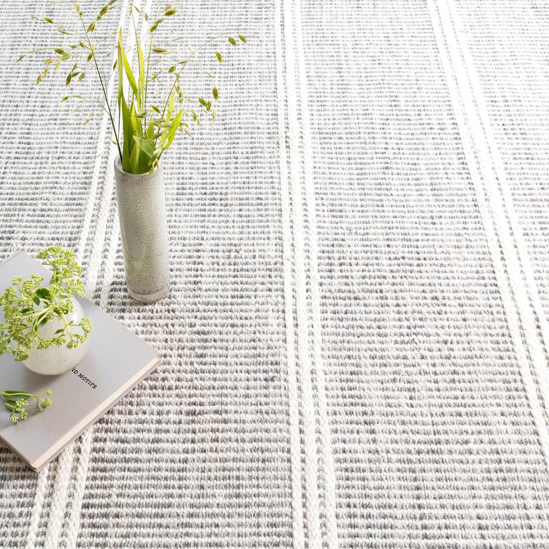 Malta Grey Handwoven Wool Rug Rug By Annie Selke