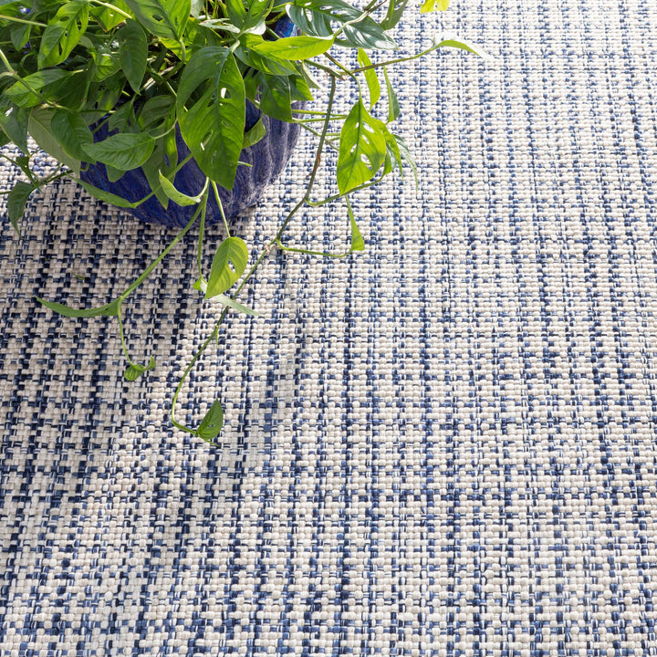 Journey Blue Handwoven Indoor/Outdoor Rug Rug By Annie Selke
