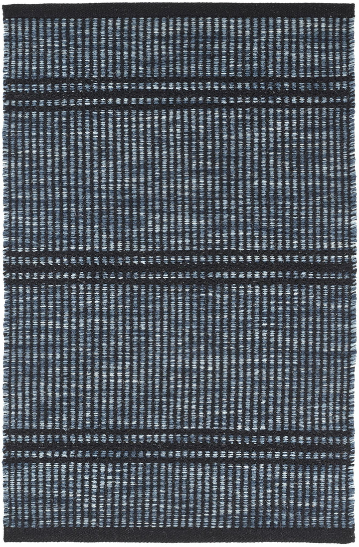 Malta Navy Handwoven Wool Rug Rug By Annie Selke