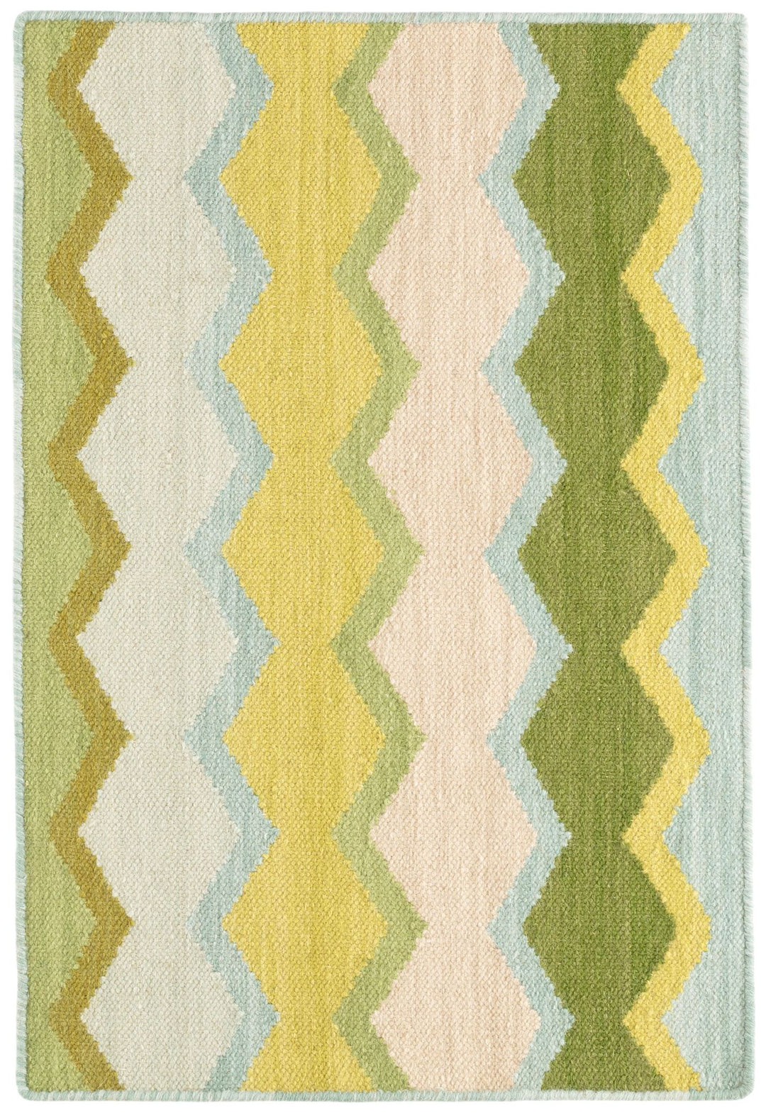 Safety Net Green Handwoven Wool Rug Rug By Annie Selke