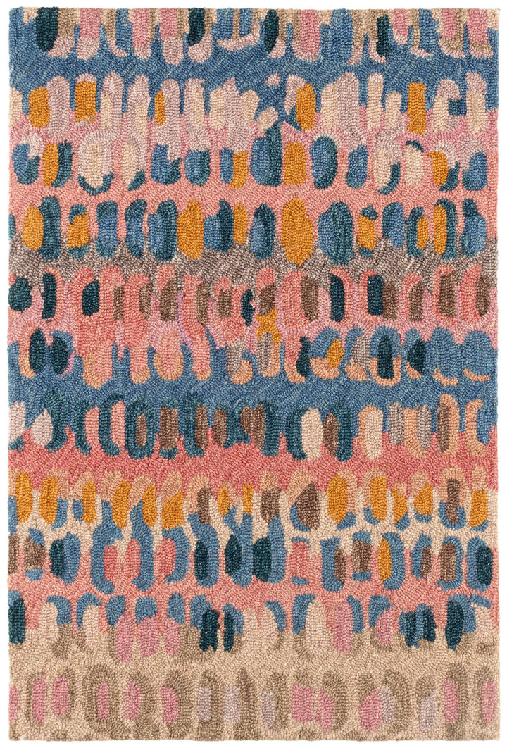 Paint Chip Coral Hand Micro Hooked Wool Rug Rug By Annie Selke