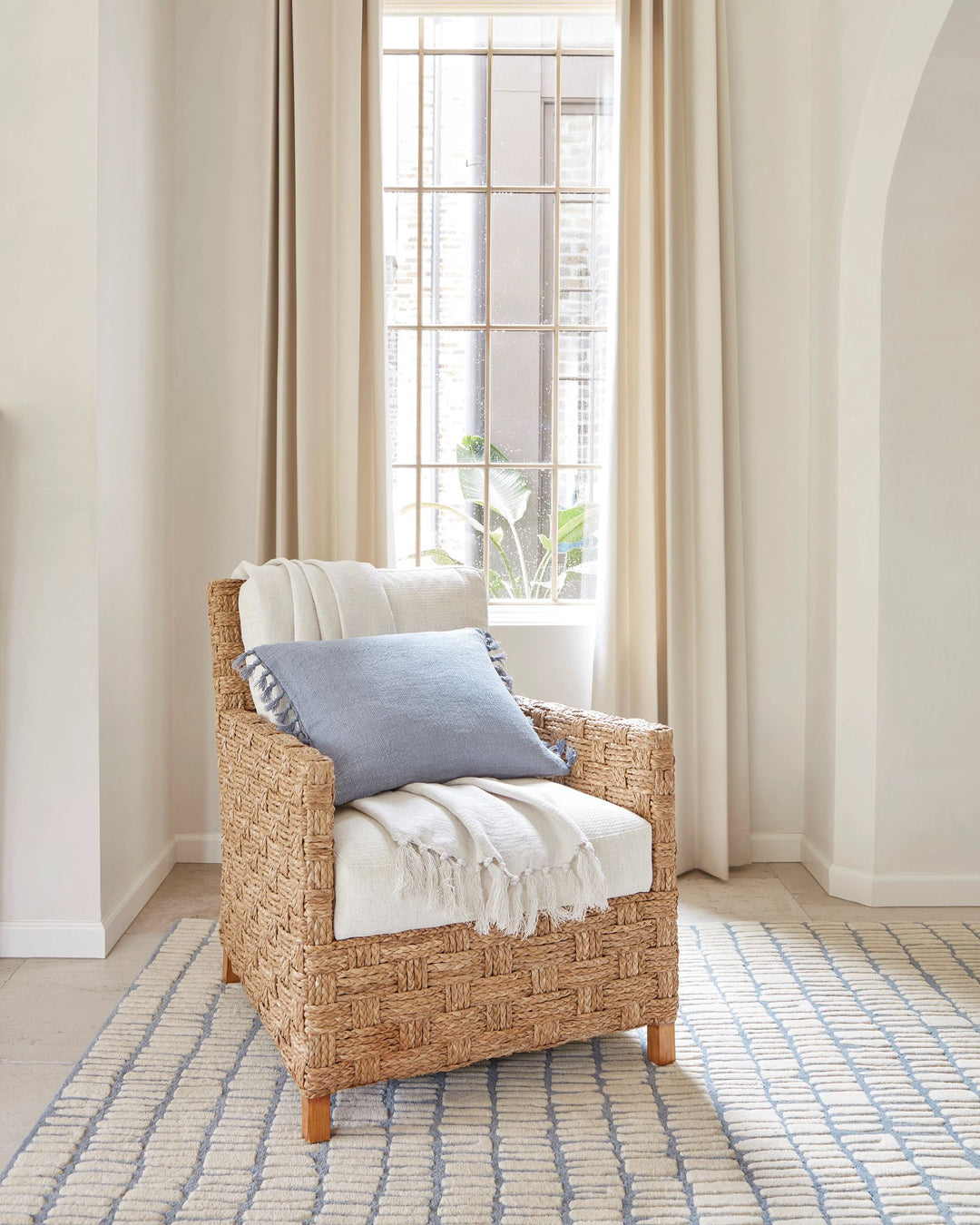 Roark Pewter Blue Hand Tufted Wool Rug Rug By Annie Selke