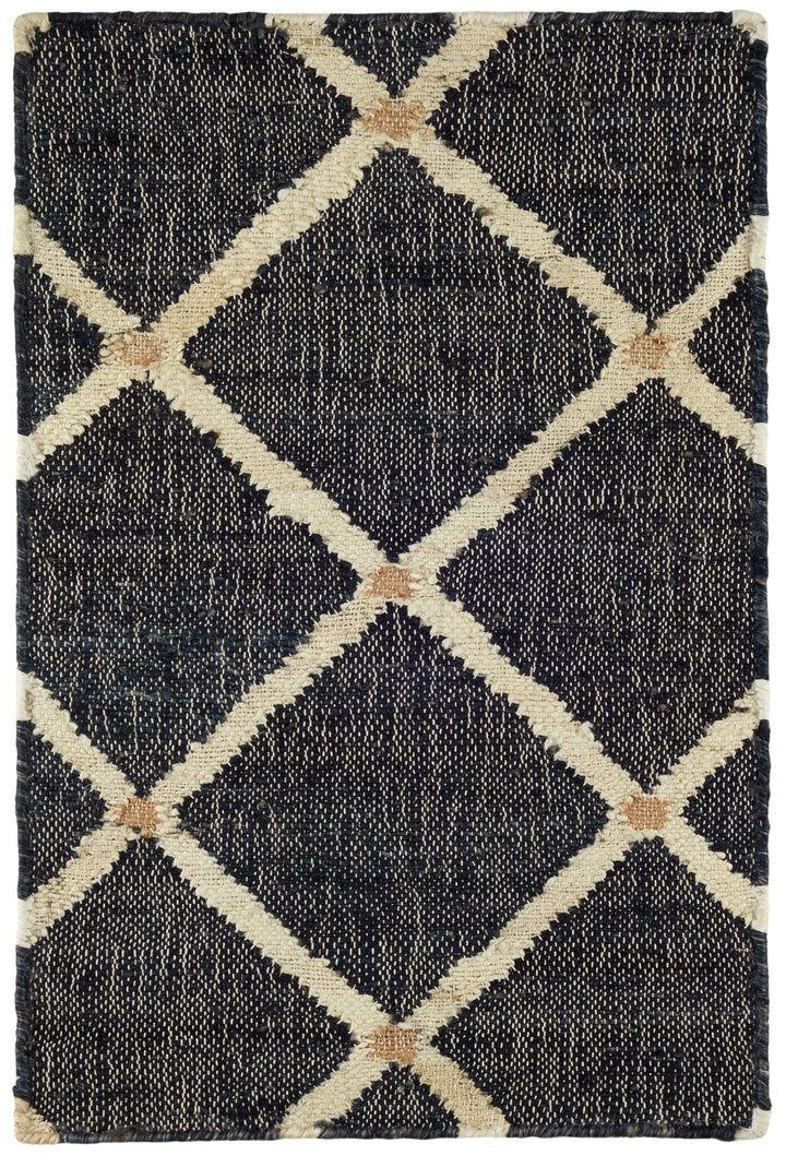 Kali Black Handwoven Jute Rug Rug By Annie Selke