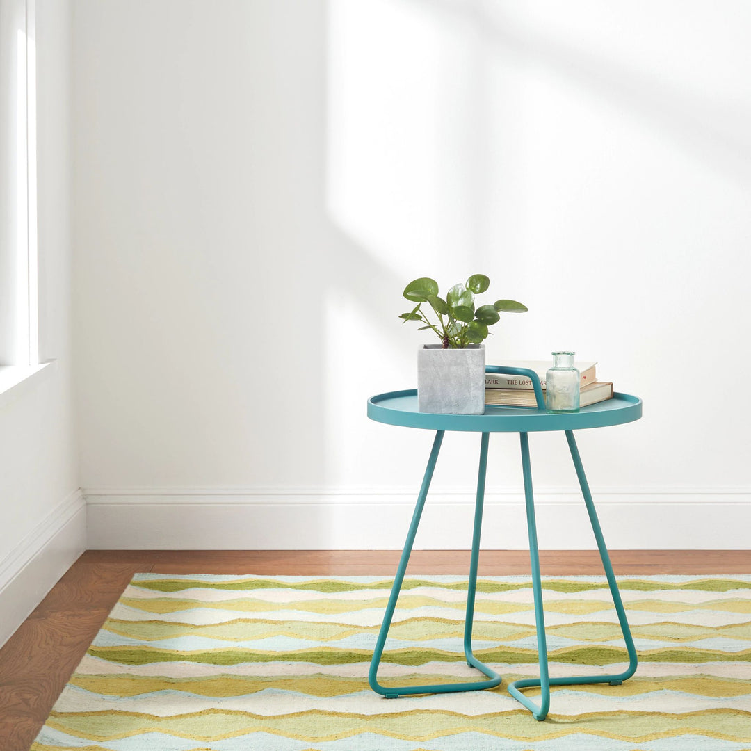 Safety Net Green Handwoven Indoor/Outdoor Rug Rug By Annie Selke