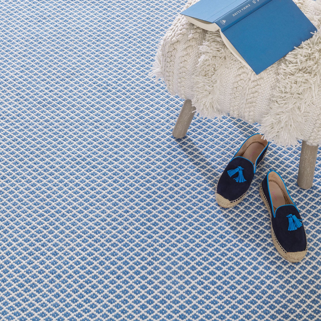 Mainsail French Blue Handwoven Indoor/Outdoor Rug Rug By Annie Selke