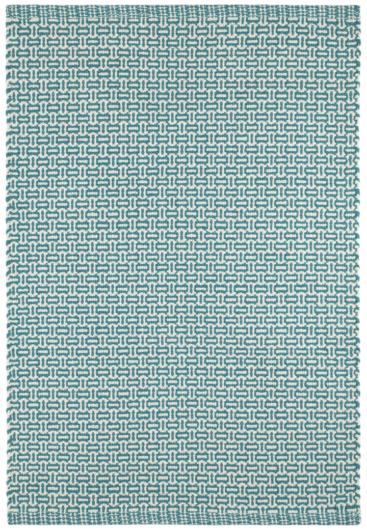 Miss Muffet Teal Handwoven Cotton Rug Rug By Annie Selke
