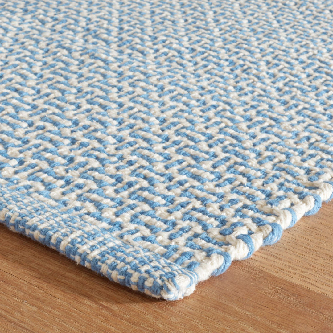 Miss Muffet French Blue Handwoven Cotton Rug Rug By Annie Selke