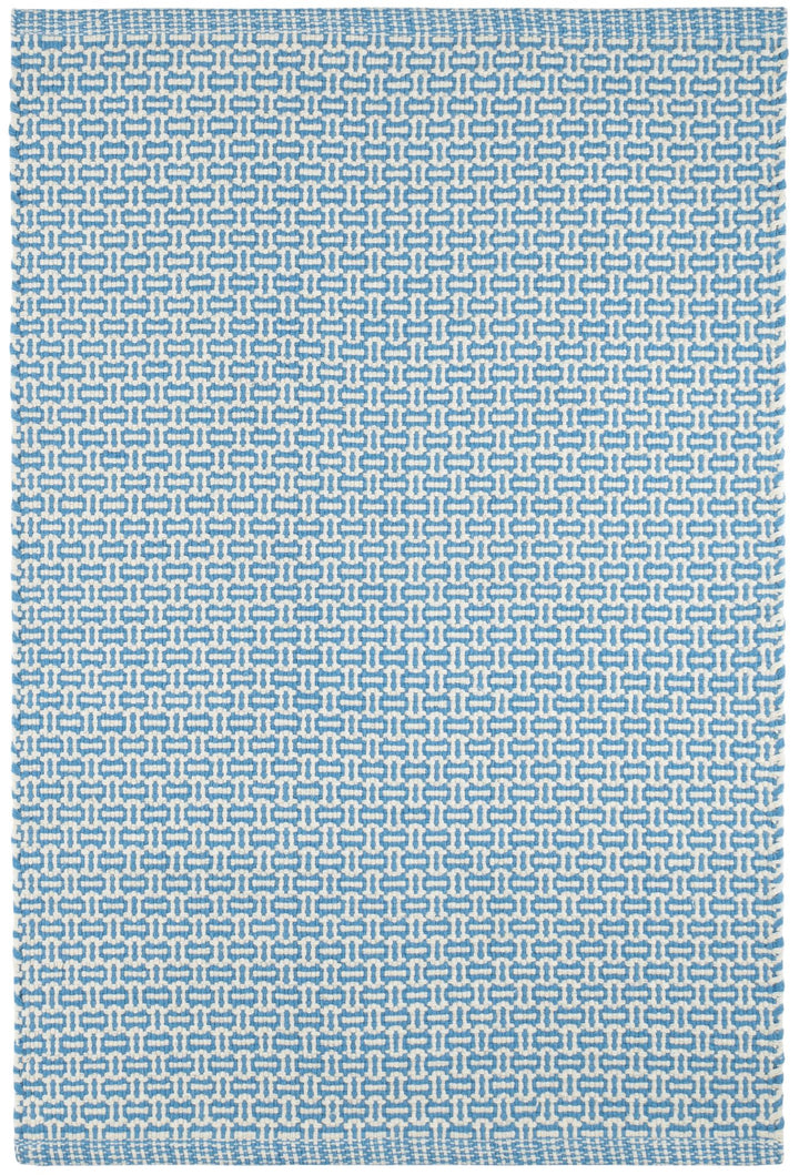 Miss Muffet French Blue Handwoven Cotton Rug Rug By Annie Selke