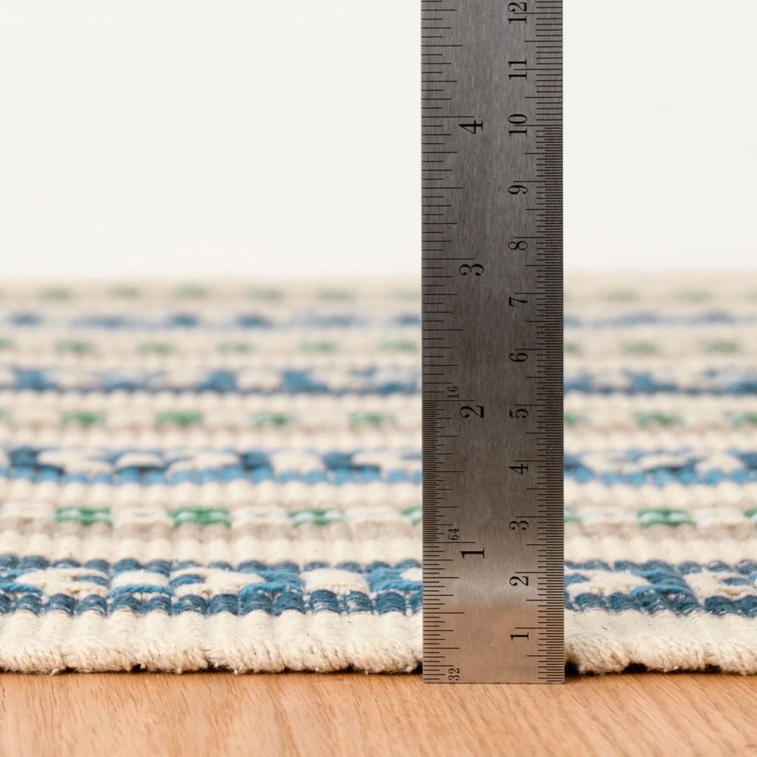 Long Slade Indigo Handwoven Cotton Rug Rug By Annie Selke