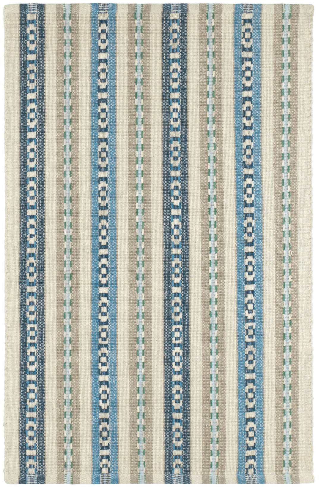 Long Slade Indigo Handwoven Cotton Rug Rug By Annie Selke