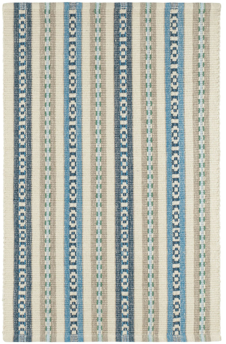 Long Slade Indigo Handwoven Cotton Rug Rug By Annie Selke