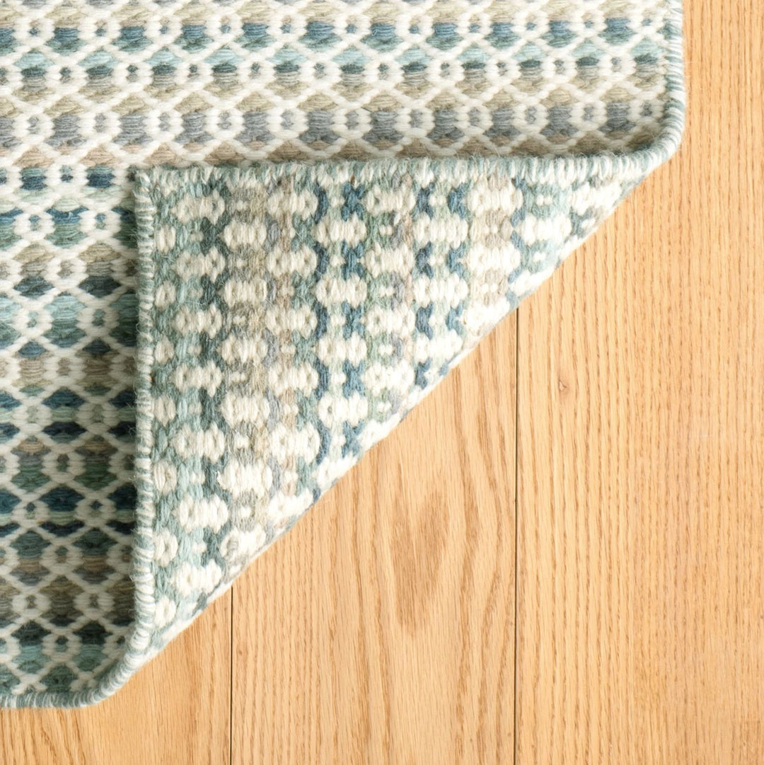 Poppy Blue Handwoven Wool Rug Rug By Annie Selke