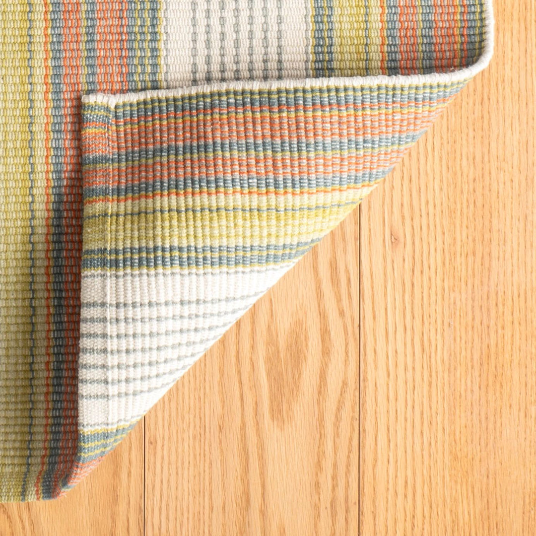 Sloane Stripe Sprout Handwoven Cotton Rug Rug By Annie Selke
