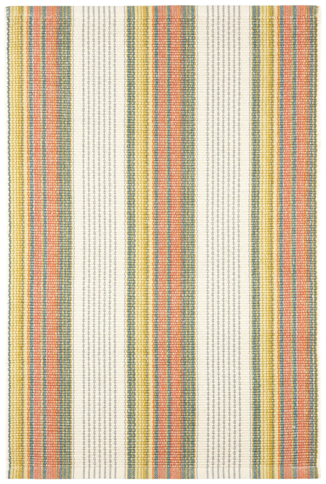Sloane Stripe Sprout Handwoven Cotton Rug Rug By Annie Selke