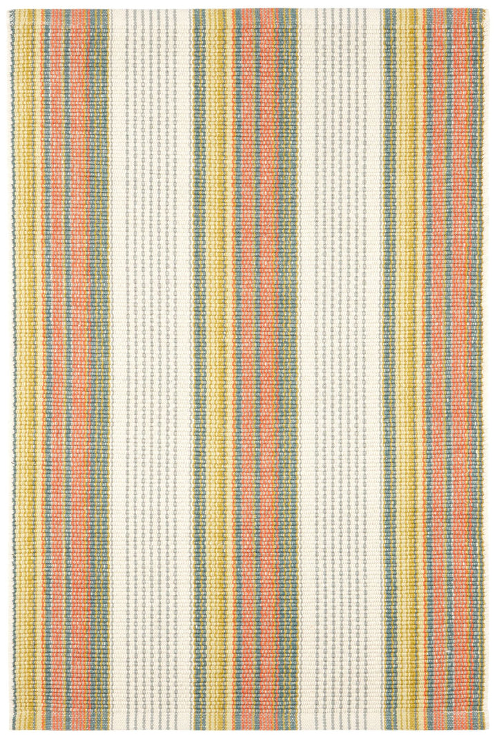 Sloane Stripe Sprout Handwoven Cotton Rug Rug By Annie Selke
