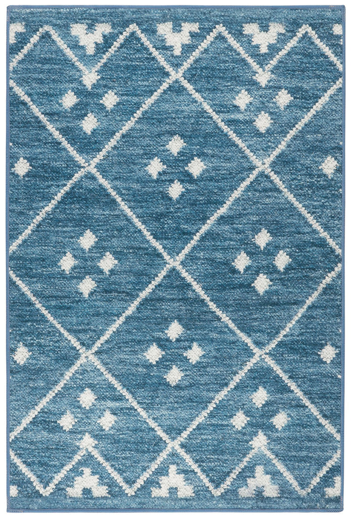 Kota Indigo Machine Washable Rug Rug By Annie Selke