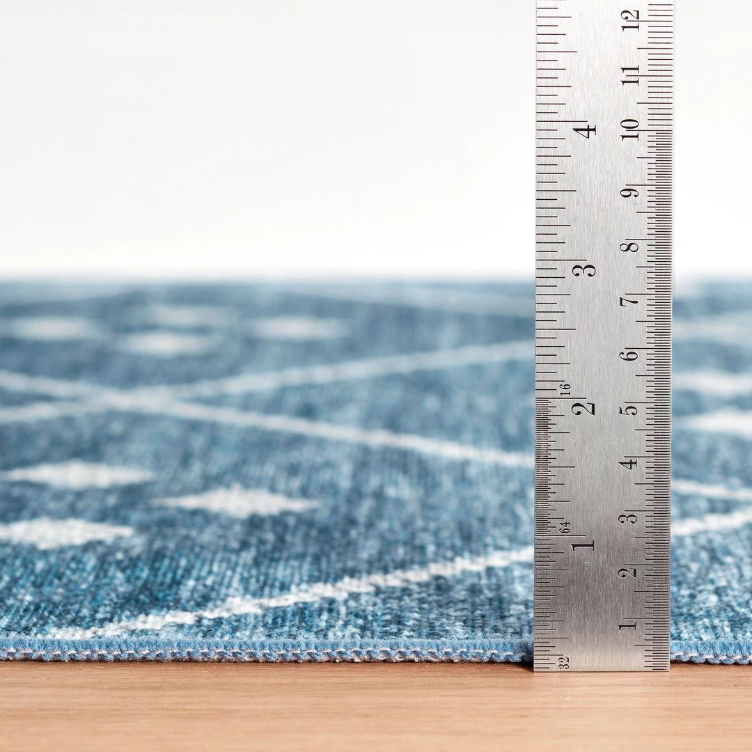 Kota Indigo Machine Washable Rug Rug By Annie Selke