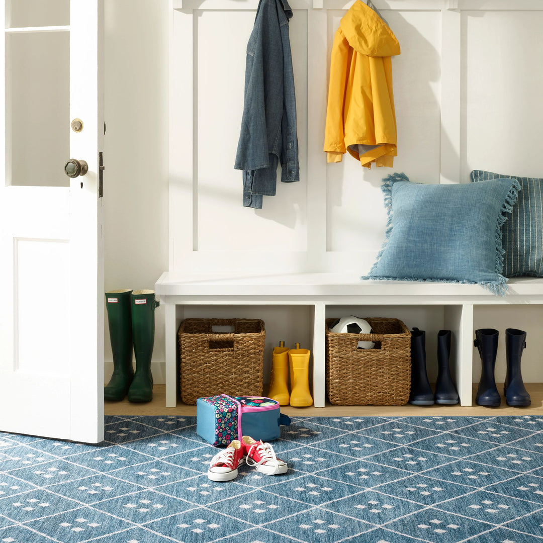 Kota Indigo Machine Washable Rug Rug By Annie Selke