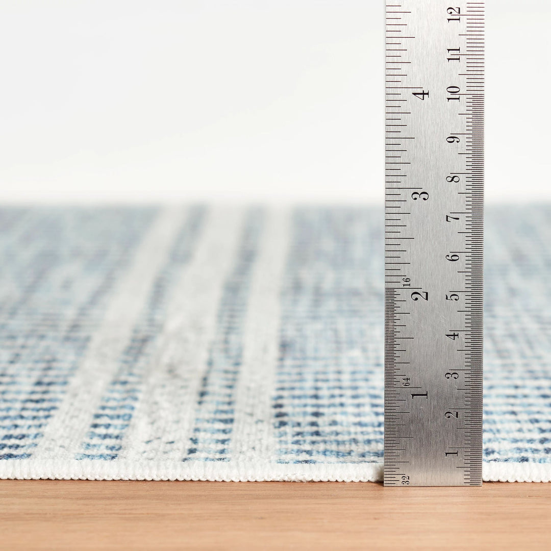 Malta Blue Machine Washable Rug Rug By Annie Selke