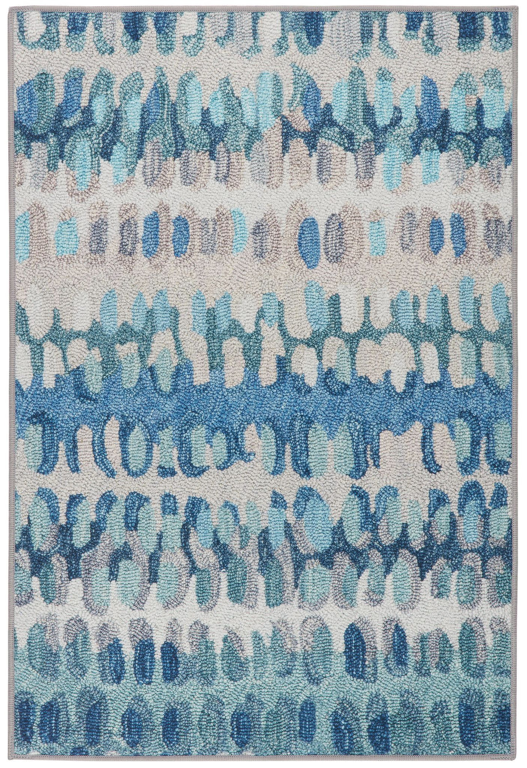 Paint Chip Blue Machine Washable Rug Rug By Annie Selke