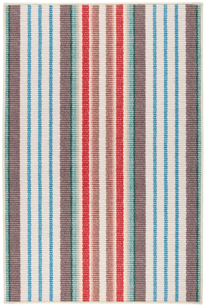 Ranch Stripe Multi Machine Washable Rug Rug By Annie Selke