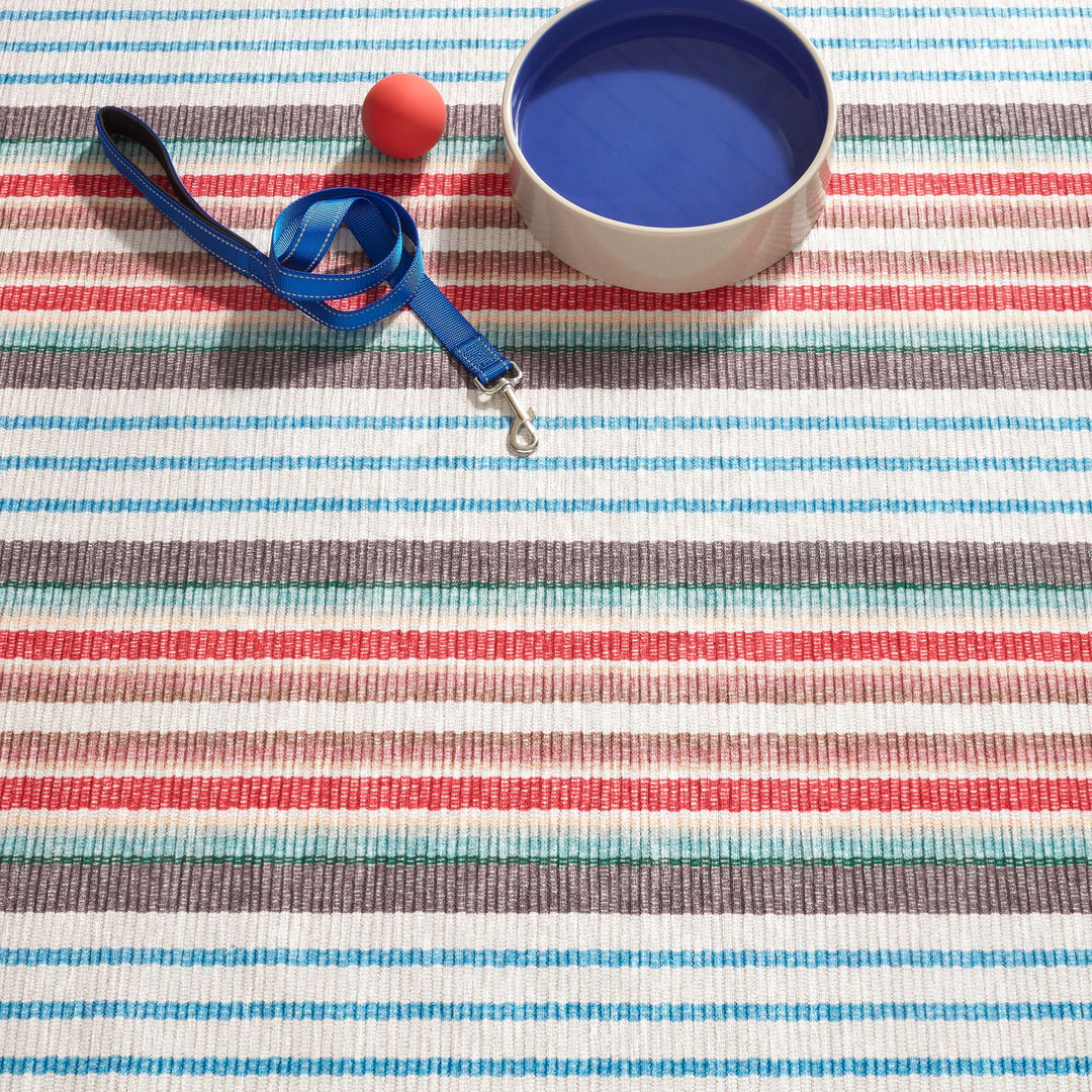 Ranch Stripe Multi Machine Washable Rug Rug By Annie Selke