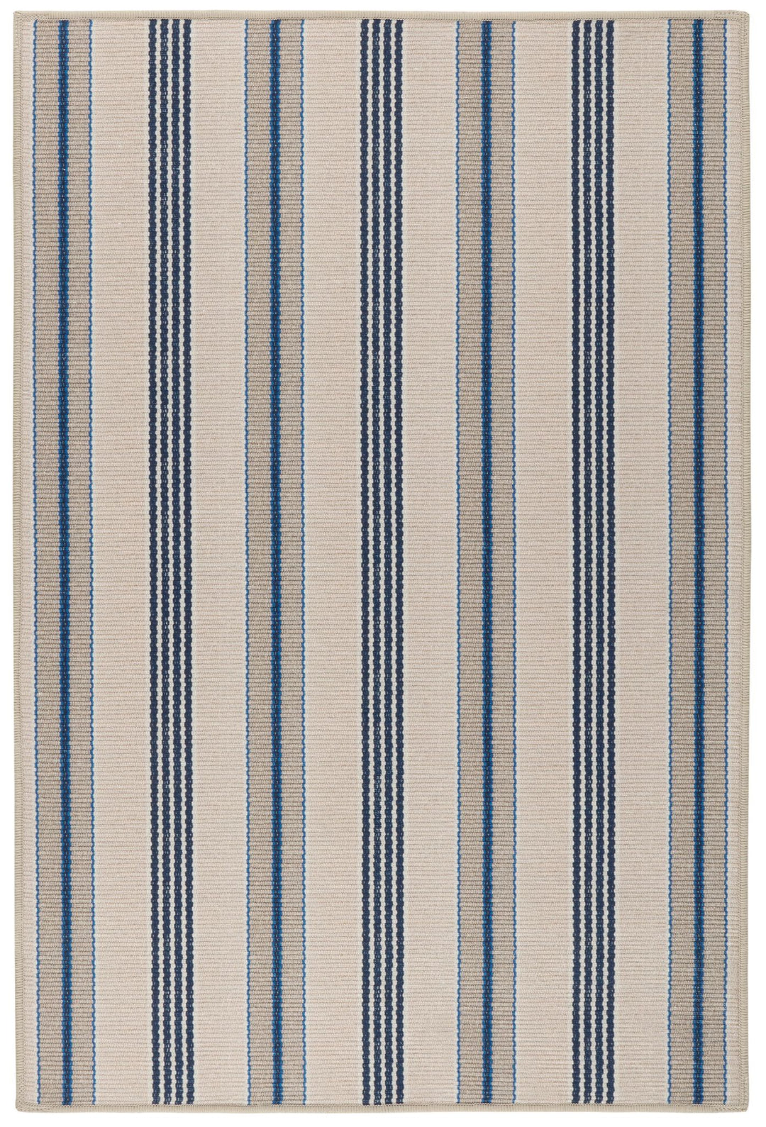 Nimes Ticking Neutral Machine Washable Rug Rug By Annie Selke
