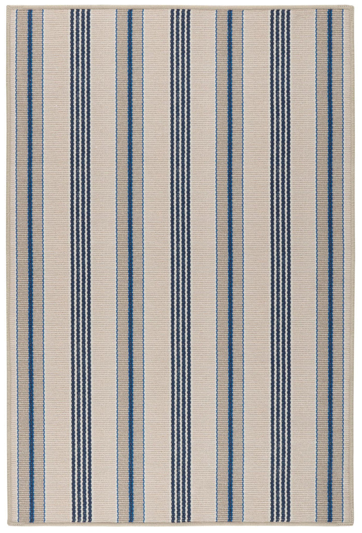 Nimes Ticking Neutral Machine Washable Rug Rug By Annie Selke