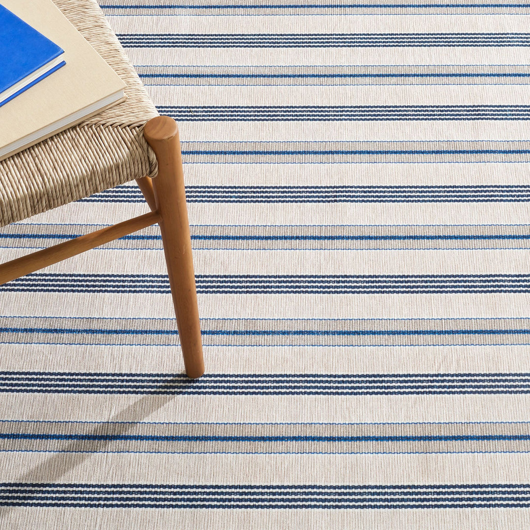 Nimes Ticking Neutral Machine Washable Rug Rug By Annie Selke