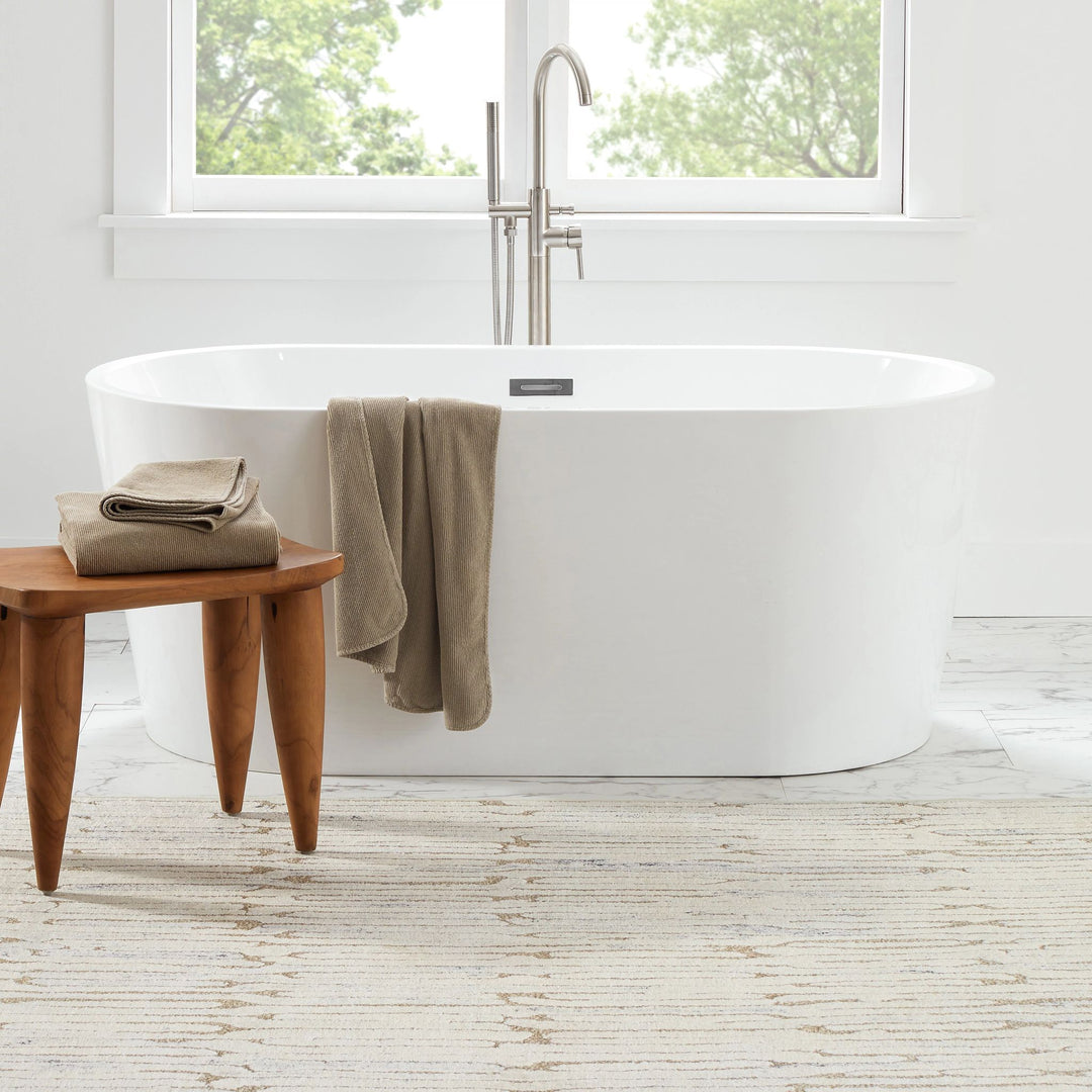 Malone Oatmeal Machine Washable Rug Rug By Annie Selke