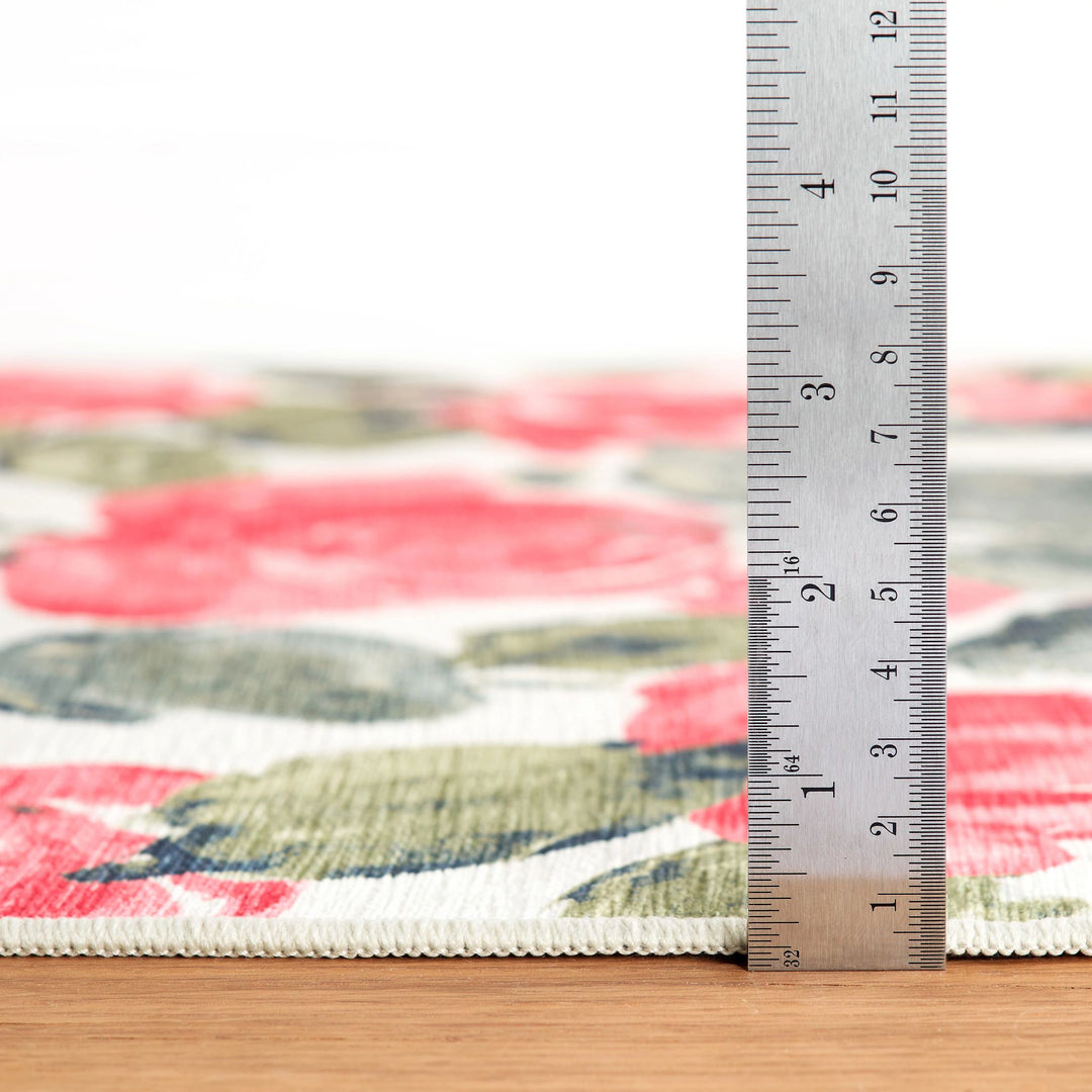 Pretty Peonies Multi Machine Washable Rug Rug By Annie Selke