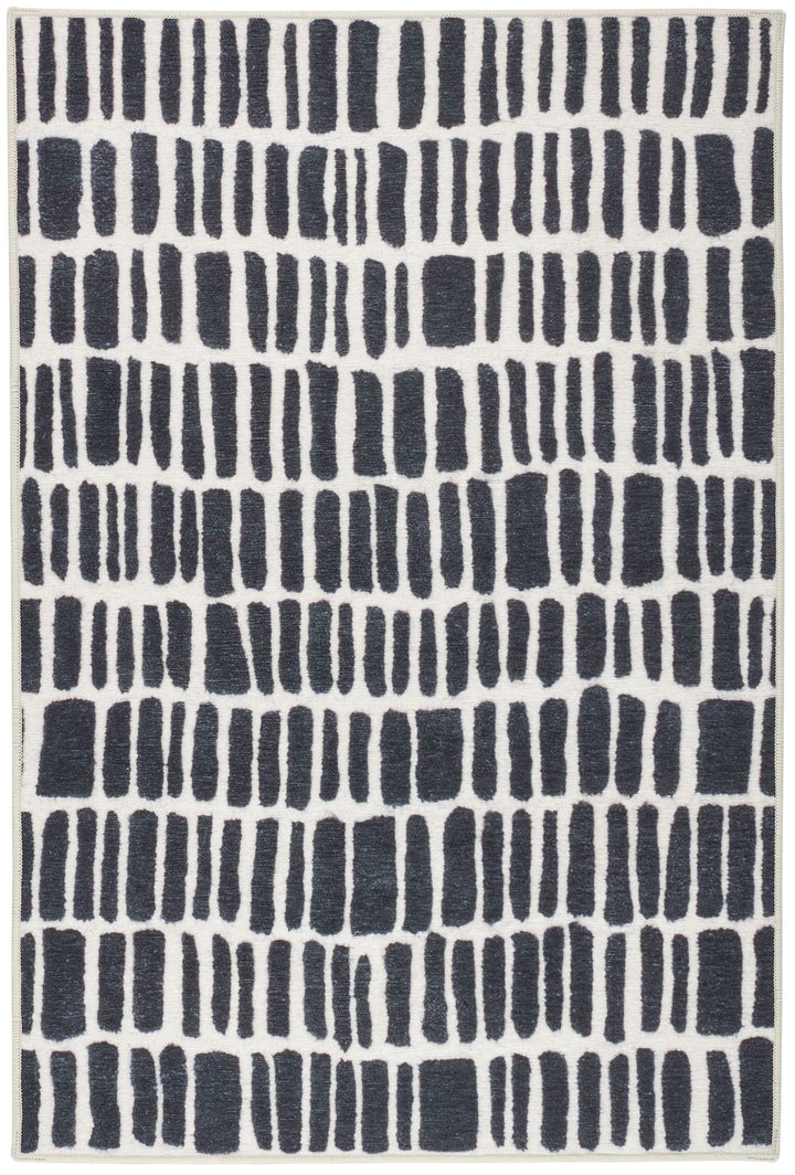 Roark Charcoal Machine Washable Rug Rug By Annie Selke