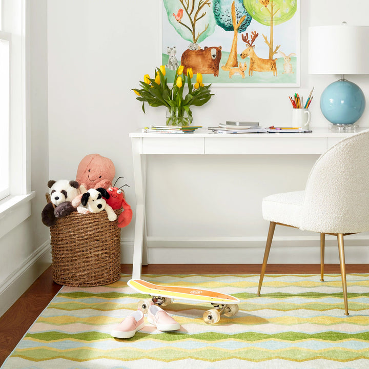 Safety Net Green Machine Washable Rug Rug By Annie Selke