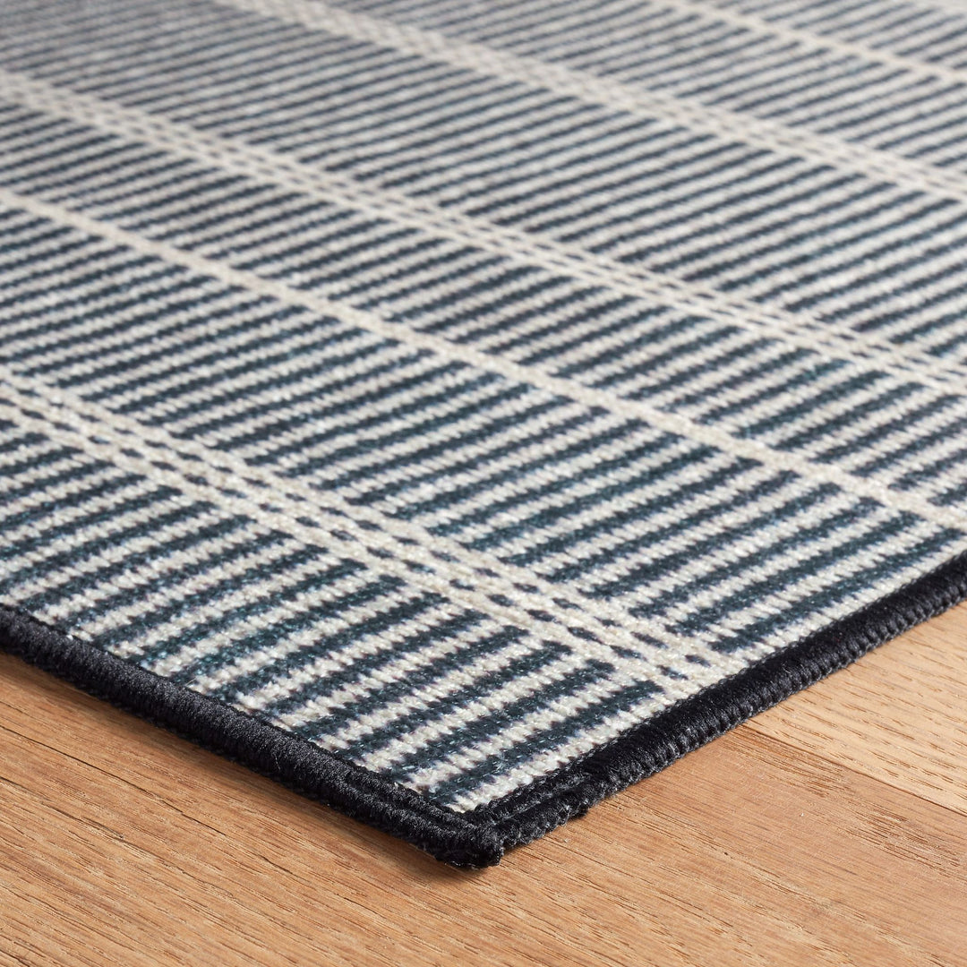 Samson Black Machine Washable Rug Rug By Annie Selke