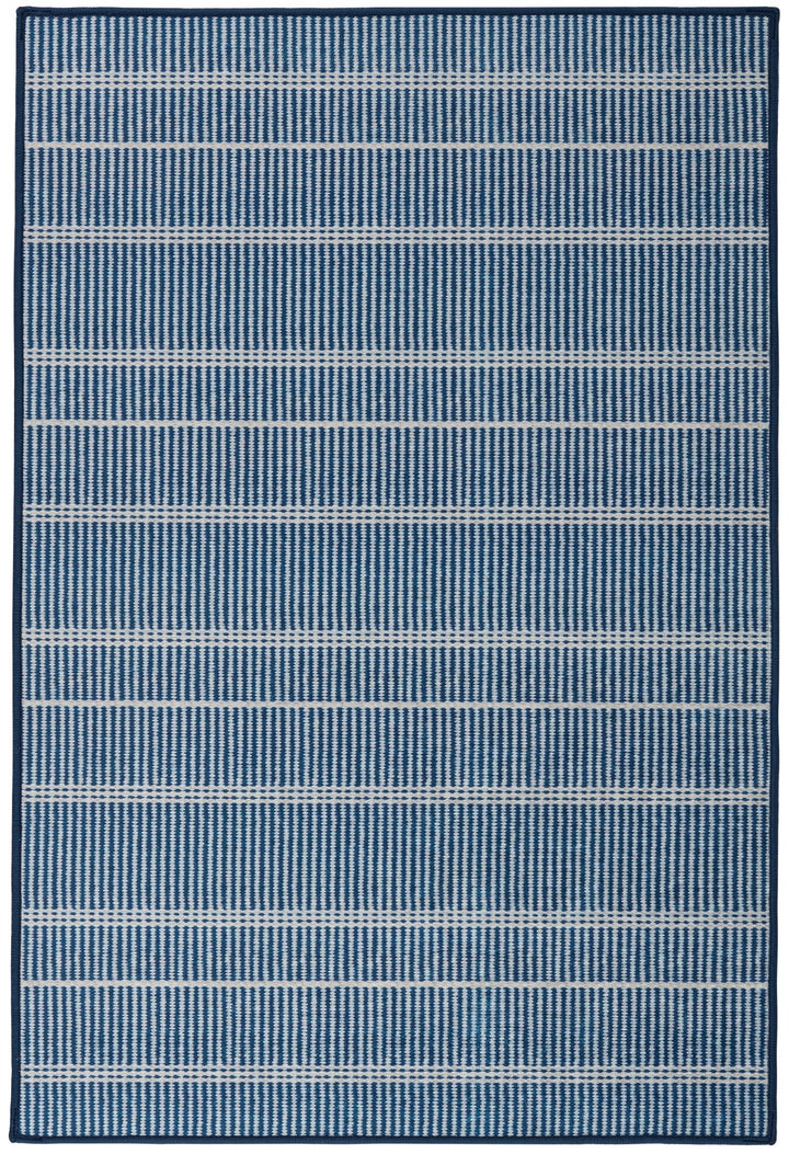 Samson Navy Machine Washable Rug Rug By Annie Selke