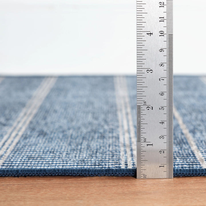 Samson Navy Machine Washable Rug Rug By Annie Selke