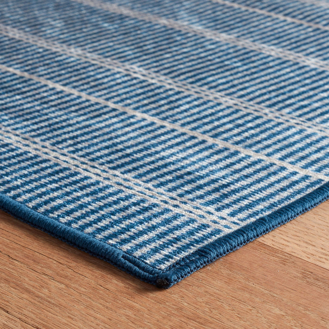 Samson Navy Machine Washable Rug Rug By Annie Selke