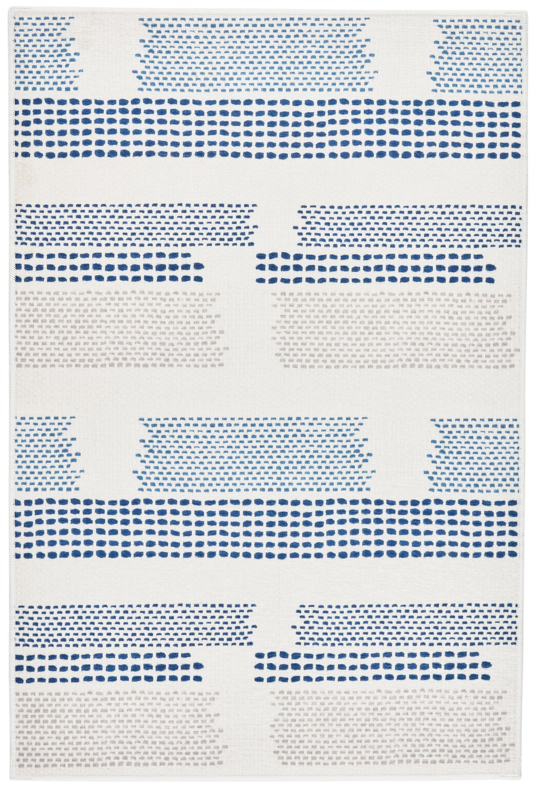 Tread Lightly Navy Machine Washable Rug Rug By Annie Selke