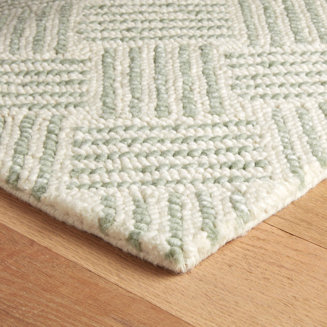 Layers Desert Sage Hand Hooked Wool Rug Rug By Annie Selke