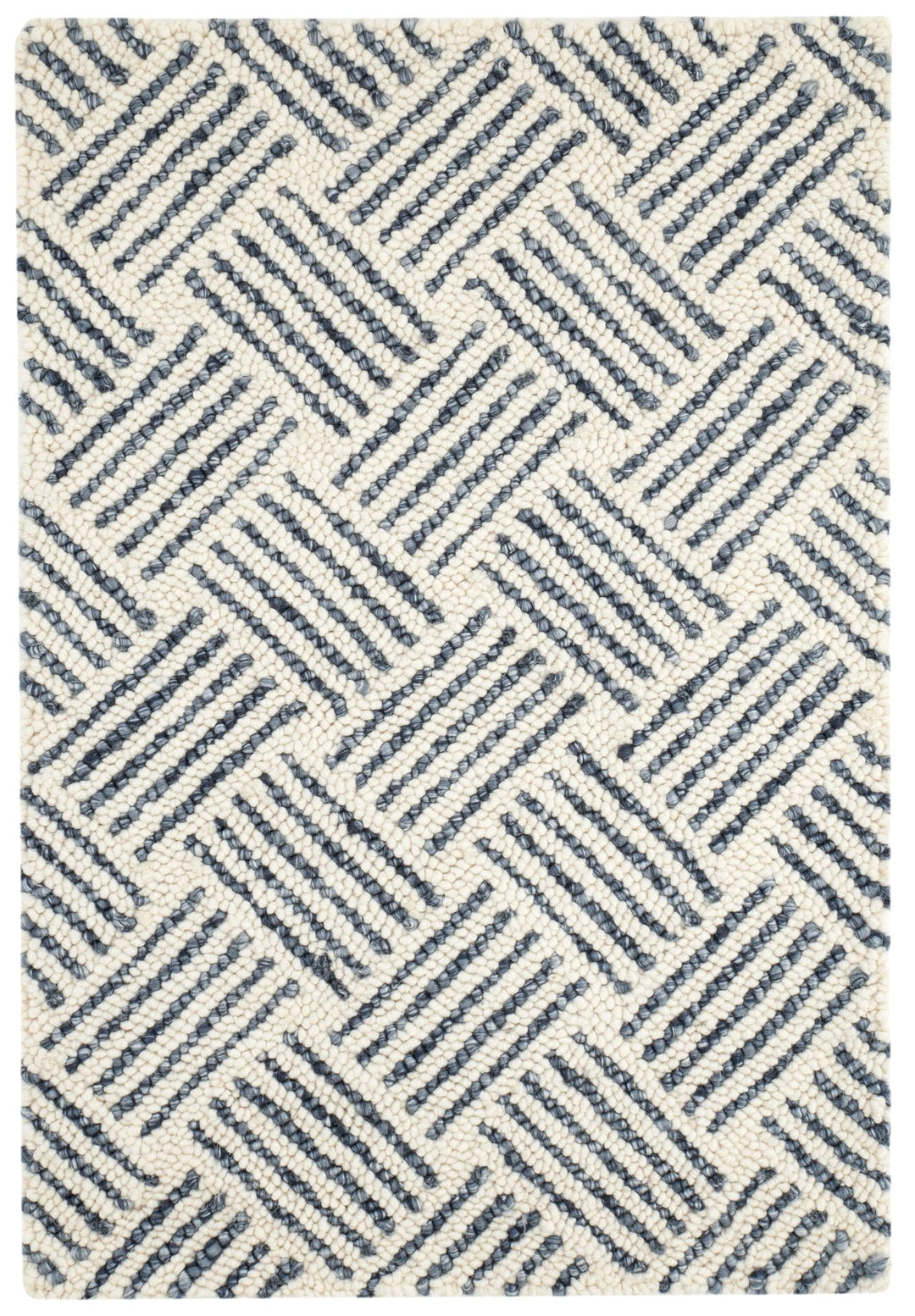 Layers Indigo Hand Hooked Wool Rug Rug By Annie Selke