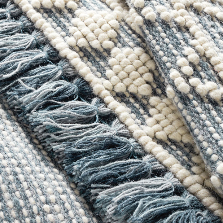 Pembrook Blue Handwoven Wool Rug Rug By Annie Selke