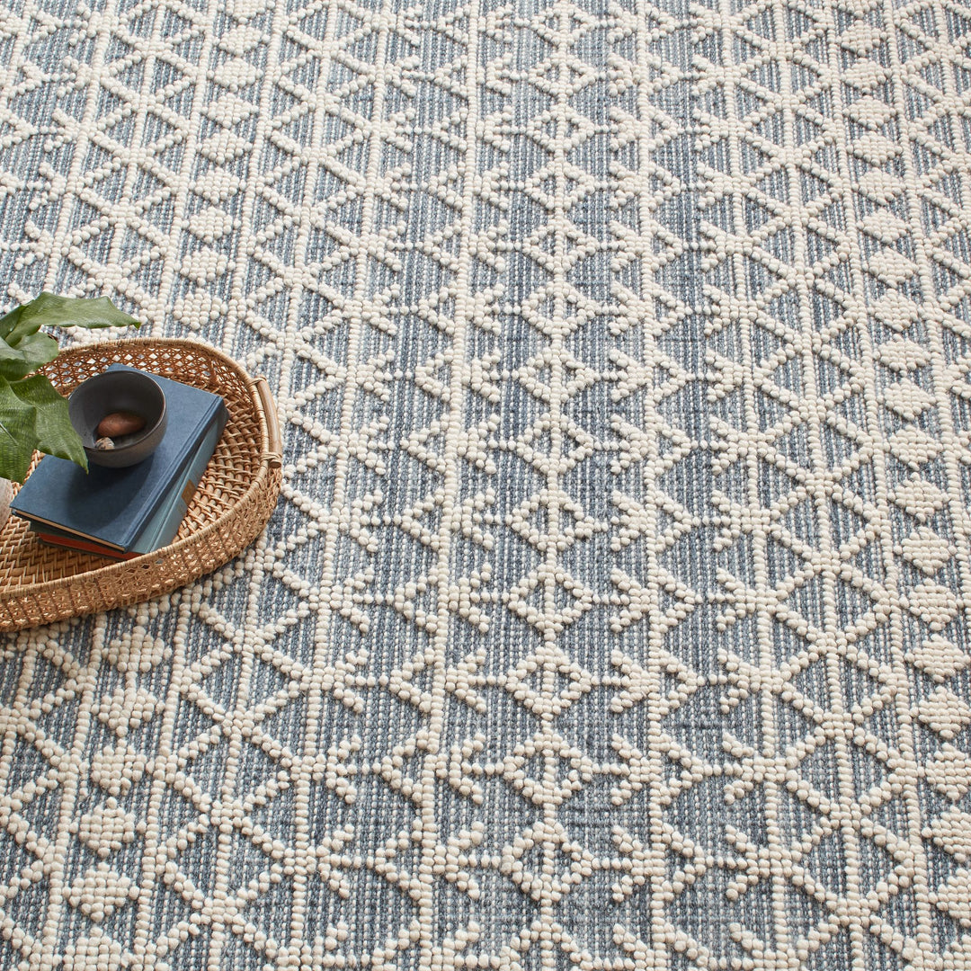 Pembrook Blue Handwoven Wool Rug Rug By Annie Selke