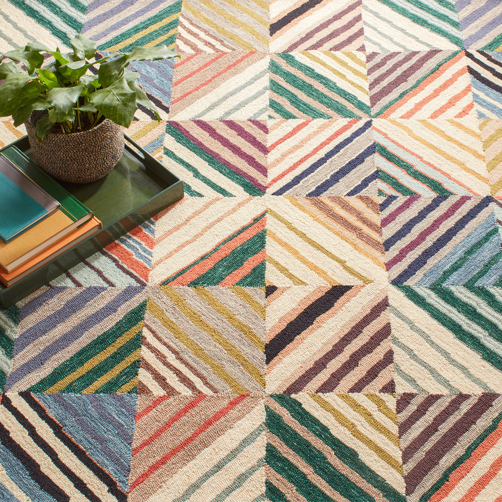 Potter Multi Hand Micro Hooked Wool Rug Rug By Annie Selke