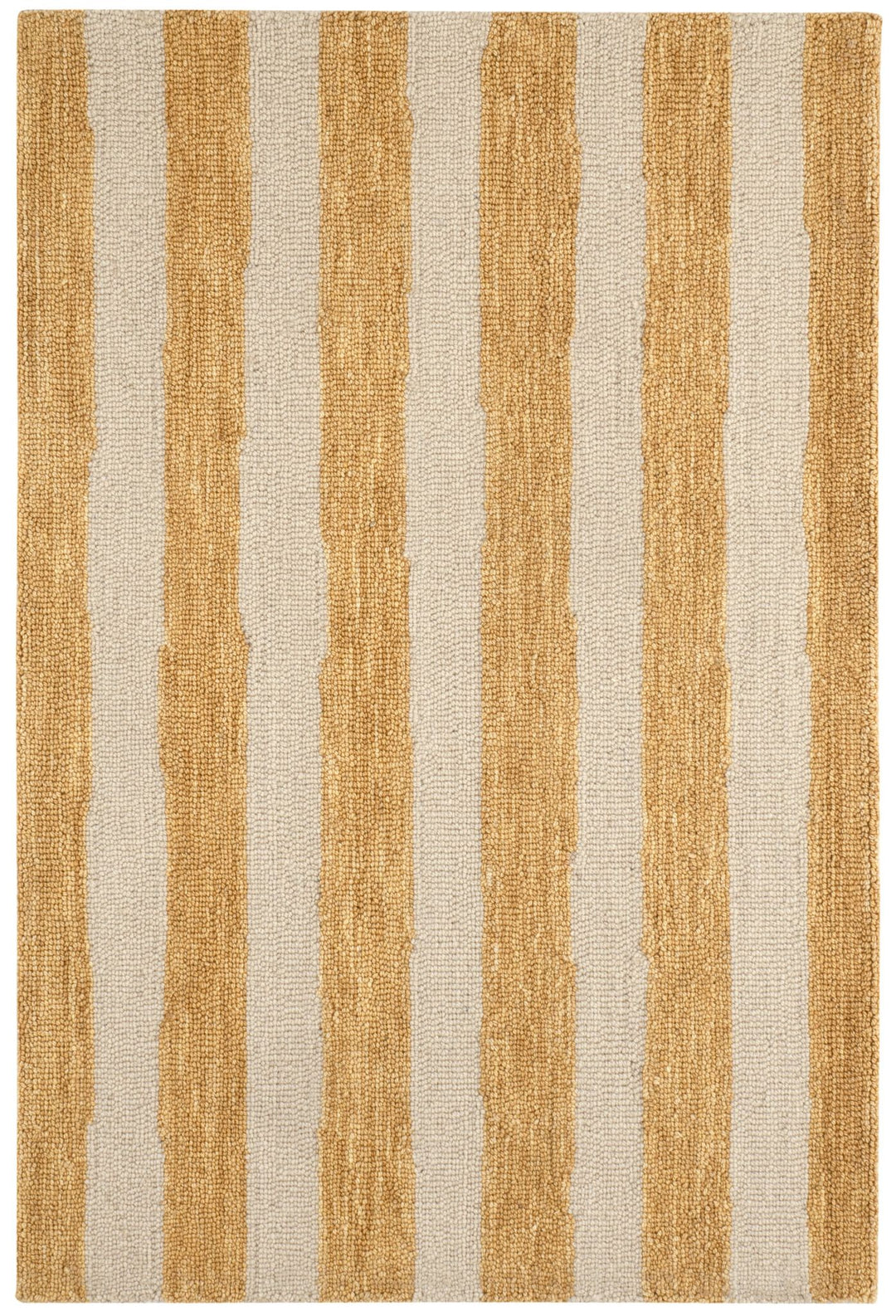 Silas Stripe Gold Hand Micro Hooked Wool Rug Rug By Annie Selke